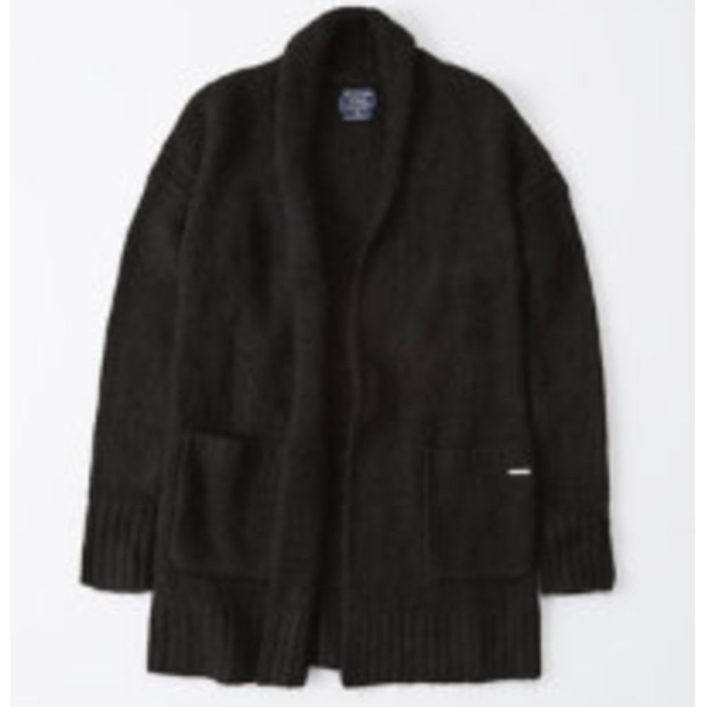 Abercrombie + Fitch Black Cardigan Sweater